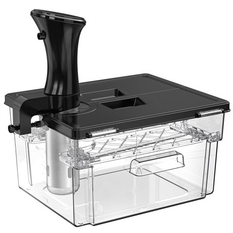 Récipient Sous Vide avec Couvercle Récipient Sous Vide avec Support 11L pour Cuiseur Sous Vide Plusieurs Marques Adaptées Multif