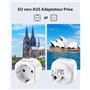 LENCENT 2X Adaptateur de Voyage France vers Australie/Chine 2 Broches Europe vers 3 Broches AUS pour Australie Chinoise Nouvelle