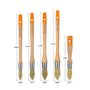 ROLLINGDOG Lot de 5 pinceaux ronds de qualité supérieure pour la peinture décorative et détaillée, le dépoussiérage et les retou