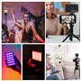 ULANZI VL120 RGB Lumière vidéo, Panneau Lumineux LED Portable pour caméra 0-360 Full Color, CRI 95+ 2500-9000K LED 3100mAh Recha