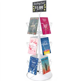 ANBOXIT Présentoir carte postale rotatif, porte carte postale, pour cartes de vœux, autocollants, cartes cadeaux de vacances, ve ANBOXIT Présentoir carte postale rotatif