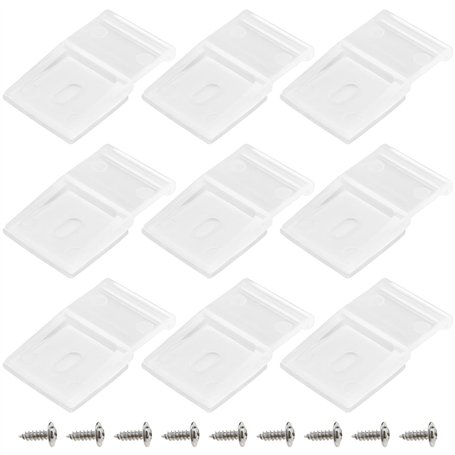The Lord of the Tools 50pcs Clip de Bande Lumineuse Transparente avec Vis Clips de Montage de Bande Lumineuse Auto-adhésive Fixa