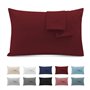 Taie Oreiller 50x70 Lot de 2 en Premium Microfibre - avec Fermeture Éclair Invisible- Housse Coussin Doux