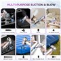 Romon Aspirateur à Main, Aspirateur Voiture Puissant sans Fil 4 in 1 16000PA Mini Aspirateur 3 Vitesses Aspirateur Portable Peti