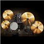 SHAEVLE Lot de cymbales dorées à faible volume 35,6 cm Hi-Hat + 40,6 cm Crash + 45,7 cm Crash + 50,8 cm Ride Quiet Drum Cymbal P