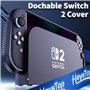 HEYSTOP Coque de Protection pour Nintendo Switch 2 Dockable Housse de Protection en TPU pour Console Switch 2 et Poignées avec C