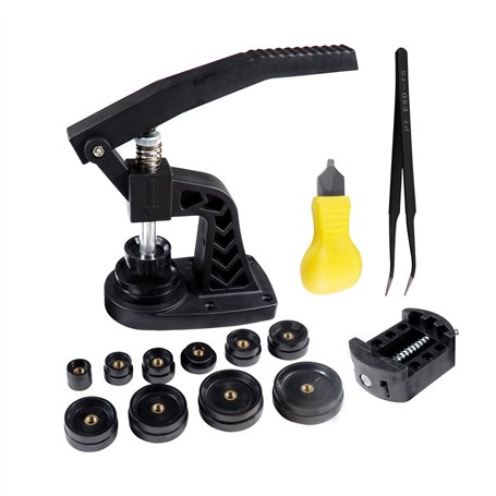 Alwesam Kit de réparation de montre 16 pièces avec presse pour boîtier arrière de montre