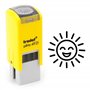 Tampon soleil souriant | 11mm | Cachet encreur carte de fidélité | Sun smiley ink stamp