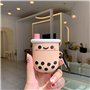 Derhom en Silicone Airpods Couverture Mignonne Drôle Compatible pour Apple Airpods 1 et 2 [Drôle Drôle Série] (Thé au Lait perlé