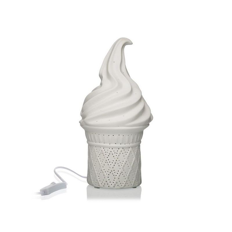 Image secondaire de Lampe de bureau Versa Ice Cream 25W Porcelaine (13,7 x 27 x 13,7 cm)