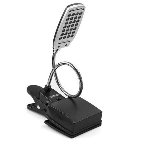 Daffodil Lampe à pince Flexible Noire LED Pile Secteur USB ULT300 - Pour Bureau
