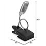 Daffodil Lampe à pince Flexible Noire LED Pile Secteur USB ULT300 - Pour Bureau, Lit, Travail, Lecture, Clavier, Table, Livre, E