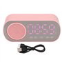 PUSOKEI Réveil Numérique avec Haut-Parleur Bluetooth, Horloge Numérique Radio FM, Haut-Parleur de Lecture HiFi sans Fil, écran M