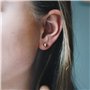 Boucles D'oreilles Tige Boule Plaqué Or