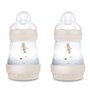 MAM Lot de 2 biberons anti-coliques de 160 ml - Avec tétine de taille 1 dès la naissance