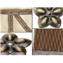 Lot de 50 clous décoratifs Fuxxer - En laiton vieilli - Aspect ancien - Fleurs - Dimensions : 23 x 23 mm