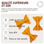 Monkey Business Farfalle – Lève-couvercle 3 en 1 en silicone, dessous de plat et repose-cuillère mignon, accessoire de cuisine m