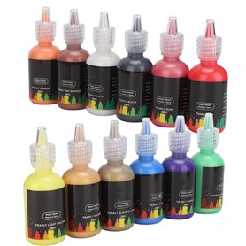 Peinture Corporelle, Encre D'art Corporel Bricolage Pigment Liquide, 12 Bouteilles Peinture Peau, Sans Danger Pour La Peau Fourn Peinture Corporelle