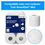 Tork SmartOne® Distributeur murale Mini Double pour papier toilette rouleau noir T9, grande capacité, gamme Elevation, 682008