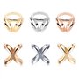 MiaLover Lot de 6 anneaux pour écharpes et foulards - En alliage - Pour femme - Simple - À clipser - Pour écharpes et foulards (
