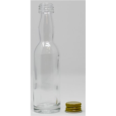 Aromhuset Lot de 100 bouteilles en verre vides de 40 ml avec col à whisky transparent avec bouchon à vis vert clair - À remplir