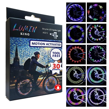 LuminKing lumière LED pour Rayon de vélo - 14 Ampoules LED