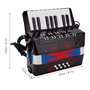 Accordéen, instrument de musique de qualité sonore douce 17 touches et 8 touches de basse facile à jouer pour la maison pour les