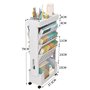Organisateur de Rangement de Bureau Compact avec roulettes