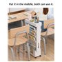 Bureau Étagère Mobile pour Salle de Classe, Organisateur de Rangement de Bureau Compact avec roulettes, Rangement Chariot Slim p