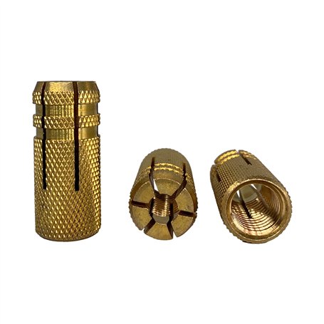 Marcopol Lot de 10 chevilles d'ancrage en laiton M14 x 41 mm