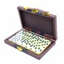 Mallette portable domino Grande avec 28 pièces Boîte de voyage 19 x 13 x 3 cm
