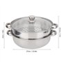 Cuiseur à Vapeur, Batterie De Cuisine En Acier Inoxydable Pot Vapeur Soupe Chaudière Pour La Cuisson Des Légumes Accessoires Com