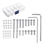 LEXIANG 50 pièces/Ensemble M2.5 Kit de Montage de Cartouche de tête de Platine Vinyle Universel boulons en Acier Inoxydable vis