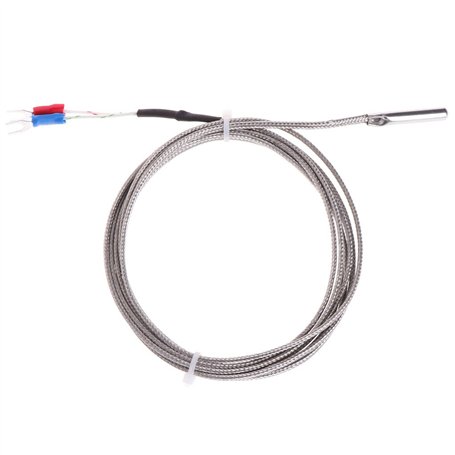 WOWOWO Capteur de température de thermocouple de Type K de 2 m 0-600 ℃ 5 * 30mm sonde en Acier Inoxydable