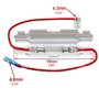LLLucky Fusible Haute Tension 5KV 0.8A pour Fours à Micro-Ondes Porte-fusible Universel Blanc 98mm/3.8''