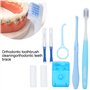 Kit de Soins Bucco-dentaires Orthodontiques pour Appareils Orthodontiques, Ensemble D'hygiène Portable avec Brosse Interdentaire
