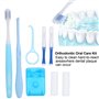 Kit de Soins Bucco-dentaires Orthodontiques pour Appareils Orthodontiques, Ensemble D'hygiène Portable avec Brosse Interdentaire