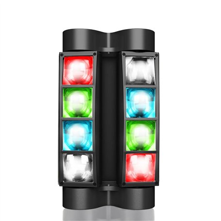 BETOPPER Lyre Led Jeu de Lumiere Soiree DJ DMX Spider Lumière Disco Professionnel 45W RGBW Eclairage Scène 7/15 CH Spot Soirée P