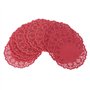 SUCHUANGUANG coloré Dentelle Papier Tapis sous-Verres napperons événements de Mariage Table de fête Cadeau Papier napperon Rouge