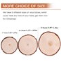 Liuer Tranches de Bois Naturel 60PCS Rondin Rondelle Rond en Bois Craft Wood kit Inachevé pour Les Arts l'artisanat Décorations 