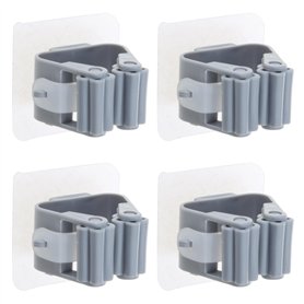 amangul Lot de 4 supports muraux pour balai à franges auto-adhésifs sans perçage