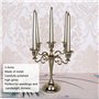 Okuyonic Bougeoir en Métal, Chandelier 3 Branches en Métal Style Européen Magnifique Chandelier pour Les Tables de Salle à Mange