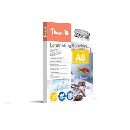 Peach Laminating Pouches A6