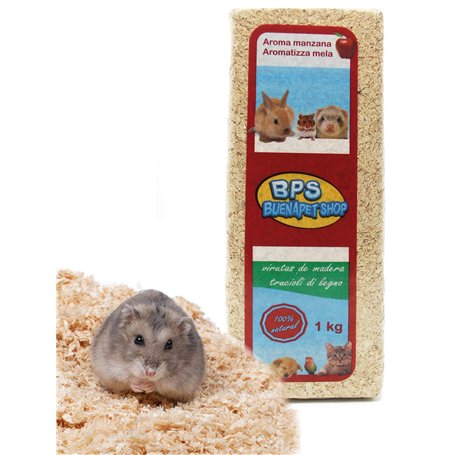BPS Copeaux de Bois Litière pour Animaux de Compagnie Sciure de Bois pour Chat Petits Animaux Hamster Lapin Perroquet Écureuil H