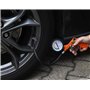 Manomètre avec pistolet de gonflage de pneus - Pression maximale 16 bar/220 PSI, tuyau de 33 cm et raccord rapide universel
