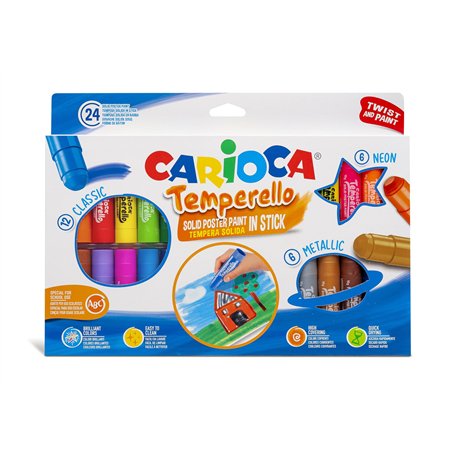 CARIOCA Set 24 TEMPERELLO 12X Classic - 6X Metallic -