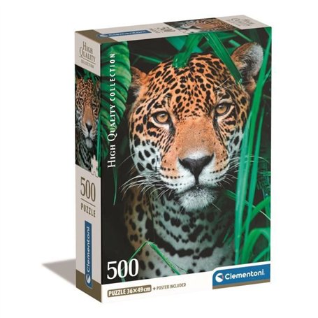 CLEMENTONI - Compact 500 pieces - Jaguar in the jungle