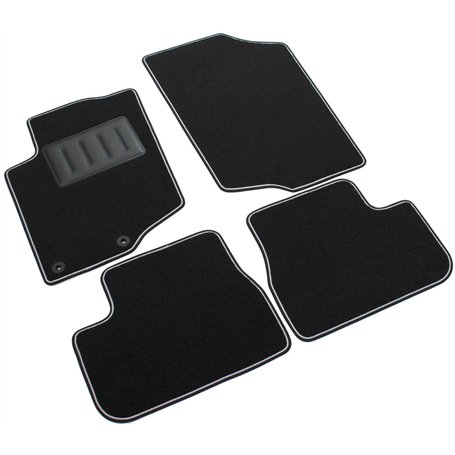 ilTappetoAuto by Fabbri 3 - SPRINT03502 - Tapis de Voiture sur Mesure en Moquette Noire Compatible avec Peugeot 207