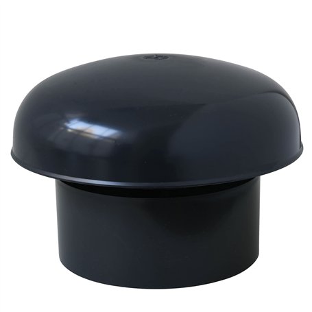 FIRST PLAST CDVM140A-Y CDVM140A Chapeau de Ventilation Tête Esalateur avec Filet Ardoise Diamètre intérieur 140 mm