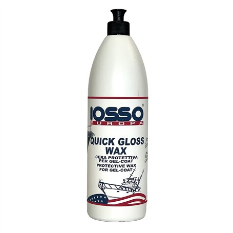 Iosso Europa Quick Gloss Wax Cire protectrice pour fibre de verre Blanc 1000 ml